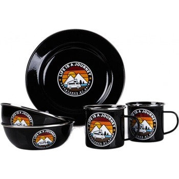 Camp4 REIMO Jídelní smaltovaná sada nádobí 6 dílná