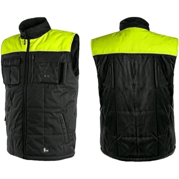 Canis CXS Seatle pánská zimní vesta fleece černo-žlutá