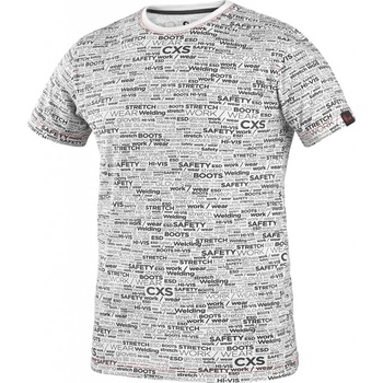 Canis CXS tričko DARREN krátký rukáv potisk logo bílé