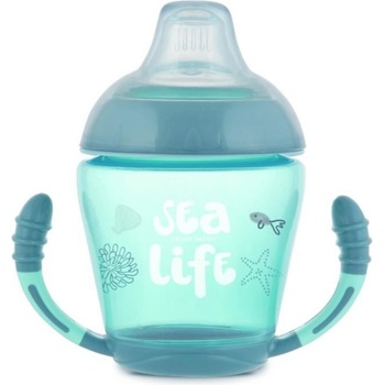 Canpol babies nevylévací hrníček se silikonovým ventilem sea life 56/501 grey 230 ml