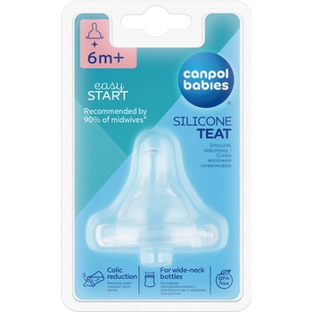 Canpol babies savička silikon třešinka široká 4kaše transparentní