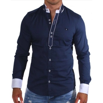 Carisma košile dlouhý rukáv tm. Modrá 8018