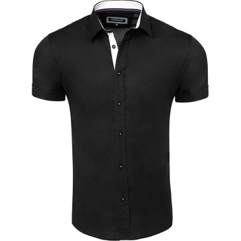 Carisma pánská košile krátký rukáv slim fit 9102 černá
