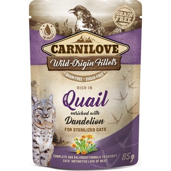 Carnilove Sterilized Cat Quail with Dandelion 85 g