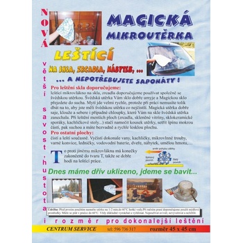 Centrum Service magická mikroutěrka na okna bublinky 1 ks