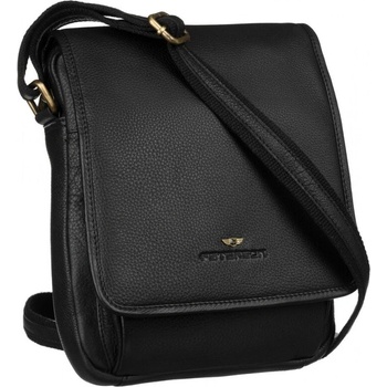 Černá pánská kožená taška přes rameno GT244