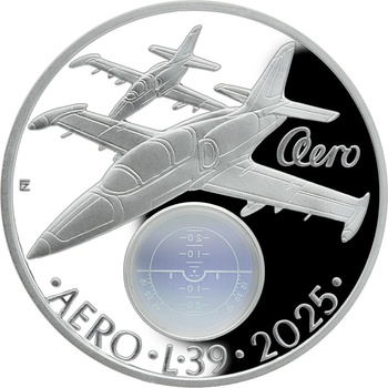 Česká mincovna Stříbrná mince 500 Kč 2025 Cvičný letoun Aero L-39 Albatros stand 25 g