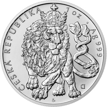 Česká mincovna Stříbrná mince Český lev 2026 stand 1 oz