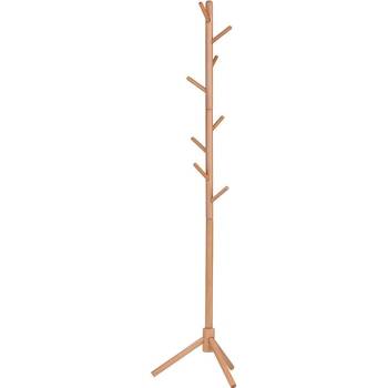 ČistéDřevo Dřevěný stojanový věšák 175 cm - přírodní