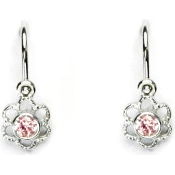 Čištín zlaté dětské bílé zlato kytičky růzový zirkon VE 197