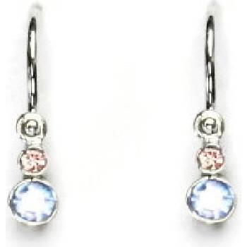 Čištín zlaté dětské bílé zlato zirkon akvamarin a růžový VE 179