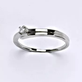 Čištín zlatý s briliantem diamant bílé zlato VR 321