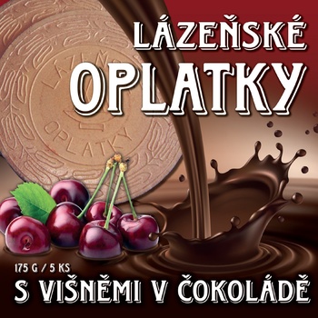 Clip Lázeňské oplatky višeň v čokoládě 175 g