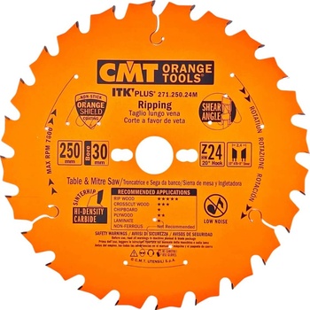 CMT ITK Ultra tenký kotouč pro podélné řezy D250x2,4 d30 Z24 HM