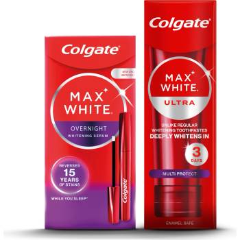 Colgate Max White Overnight bělicí pero 2,5 ml + Max White Ultra Multiprotect 50 ml
