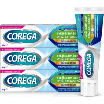 Corega fixační krém Extra silný svěží 3x 40 g
