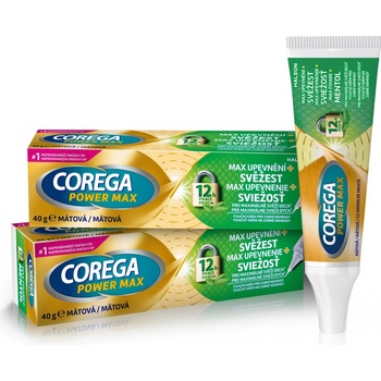 Corega Power Max Upevnění + Svěžest fixač.krém 40 g