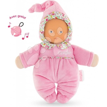 Corolle Babidoux Blossom Garden Mon Doudou s modrýma očima a chrastítkem 20 cm