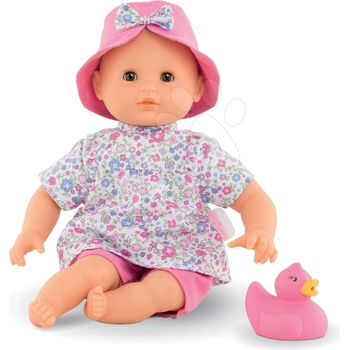 Corolle Bábika na kúpanie sa Bebe Bath Coralie Corolle's Flowers s hnedými klipkajúcimi očami a kačičkou 30 cm
