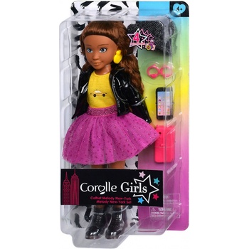 Corolle Melody New York Fashion Week Set s dlouhými hnědými vlasy 28 cm
