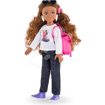 Corolle Melody Shopping Set s dlouhými hnědými vlasy 28 cm