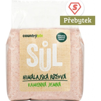 Country life sůl himalájská růžová jemná 1 kg