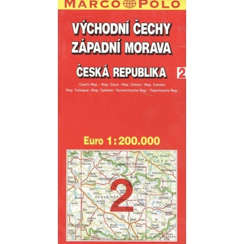 ČR 2 Východní Čechy Západní Morava 1:200 000