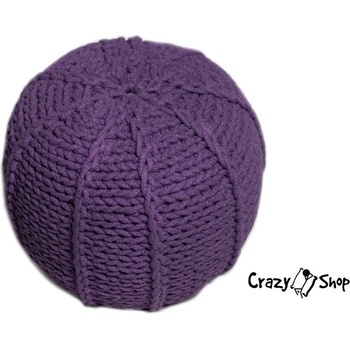 CrazyShop Pletený puf Crazyshop MELON fialový