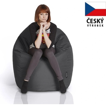CrazyShop sedací vak Hruška Mega tmavě šedá