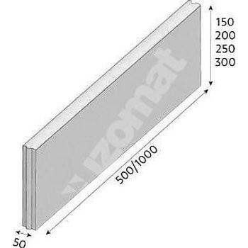 CS Beton Obrubník půlka 50 x 5 cm šedá 1 ks