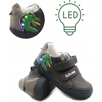 D.D.Step dětské blikající boty S068-51124 dark grey