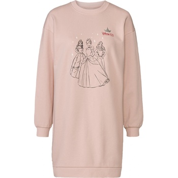 dámské mikinové šaty světle růžová