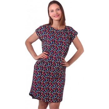 Dámské šaty Zoe barevné puntíky na modré
