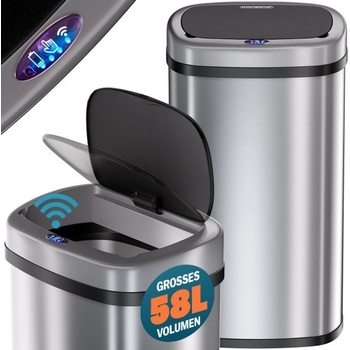 DBA Bezdotykový Jumbo koš 58 l stříbrná