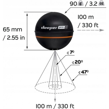 Deeper Pro+ Fishfinder nahazovací sonar WiFi s GPS