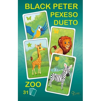 Deny Černý Petr Pexeso Dueto 3v1: ZOO