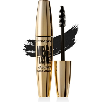 Dermacol řasenka pro super objem s panoramatickým efektem Mega Lashes Super Volume Brown 13 ml