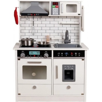 Derrson XL dřevěná kuchyňka se světly a zvuky bílá