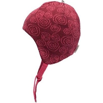 dětská merino čepice Devold zavazovací beetroot