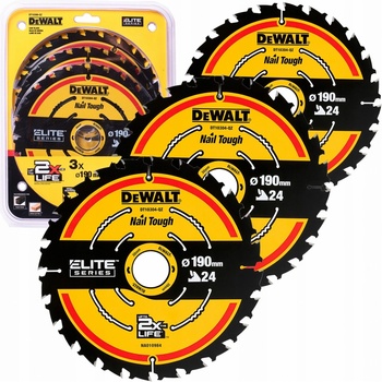 DeWALT DT10399 Sada pilových kotoučů 3ks, 190x30 mm, 24 zubů