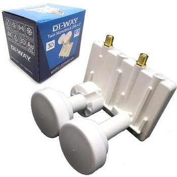 DI-WAY LNB MONOBLOCK TWIN 0,1dB 4,3st WHITE LEOPARD LINE