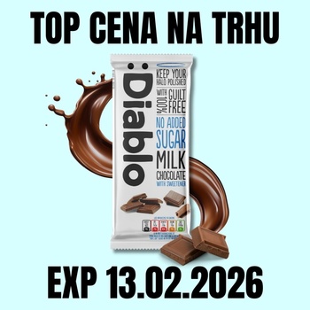Diablo Mléčná čokoláda bez přidaného cukru 85 g