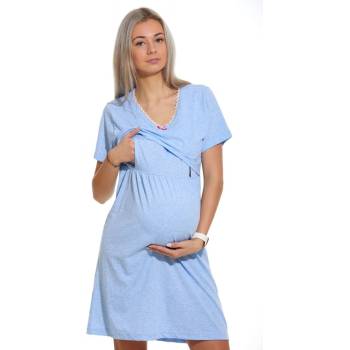 Diskrétní kojící košilka do porodnice 1C2347 modrá