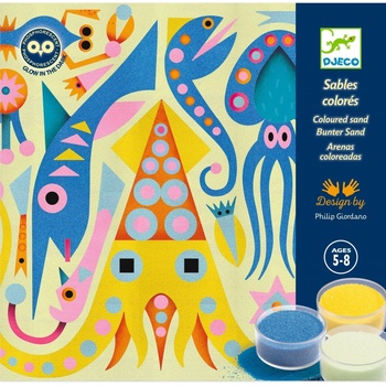 DJECO Kreativní sada s písky Moře svítí ve tmě