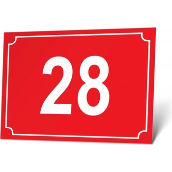 Domovní číslo - POPISNÉ POPISNÉ Domovní číslo, 20 x 14 cm, plech tl. 0,32 mm, Kód: 26530