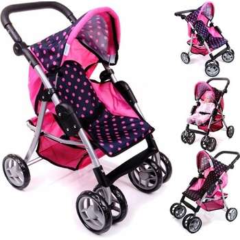 Doris sportovní 9352 63 cm tmavý s růžovými puntíky