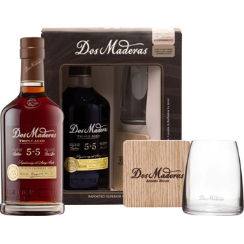 Dos Maderas PX 5+5 40% 0,7 l (dárkové balení 1 sklenice a podložka)