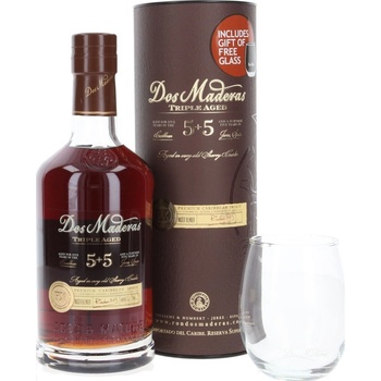 Dos Maderas PX Triple Aged 5+5 Rum 40% 0,7 l (dárkové balení 1 sklenice)