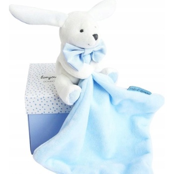 DouDou et Compagnie Paris dárková sada modrá králíček s muchláčkem 10 cm