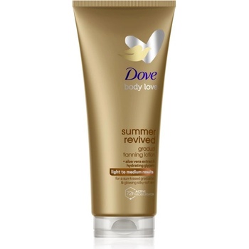 Dove DermaSpa Summer Revived samoopalovací tělové mléko odstín Light to Medium 200 ml